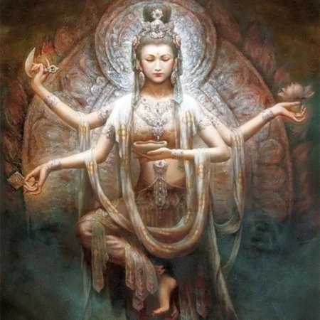 Многорукая индийская богиня