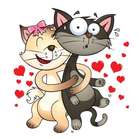 Влюбленные котики