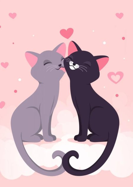 Влюбленные коты