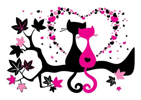 Влюбленные коты рисунки