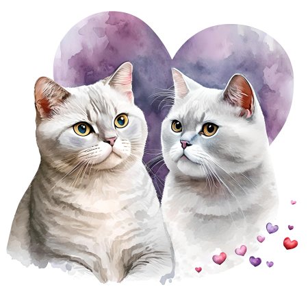 Картина влюбленные коты