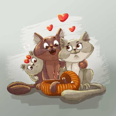 Котики мультяшные