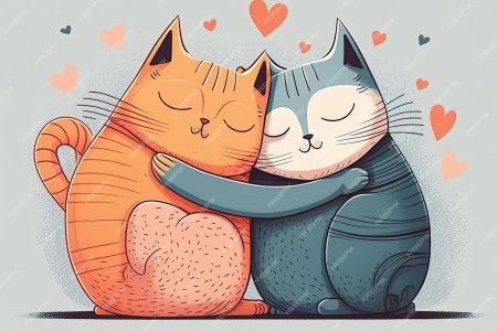 Влюбленные коты