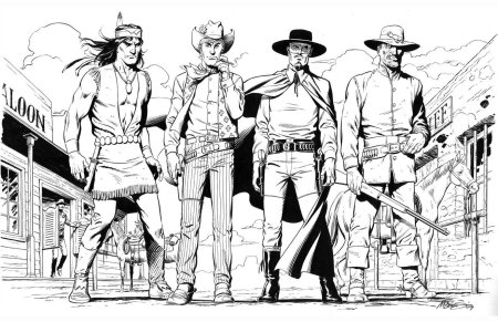 Комикс в стиле вестерн