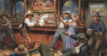 Энди томас картины дикий запад покер