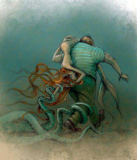 Русалка монстр арт