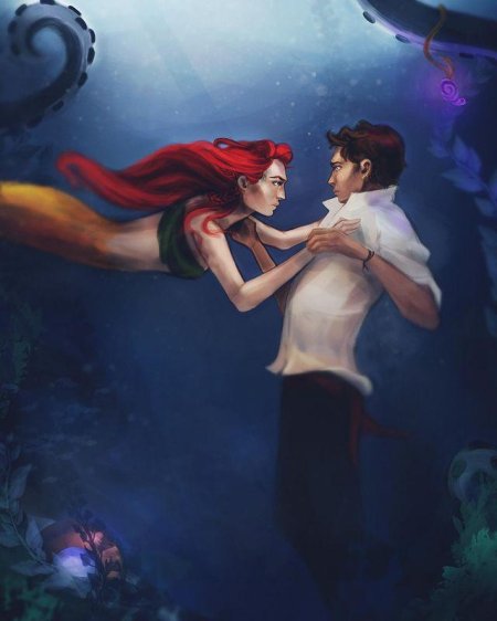 Русалочка ариэль спасает принца