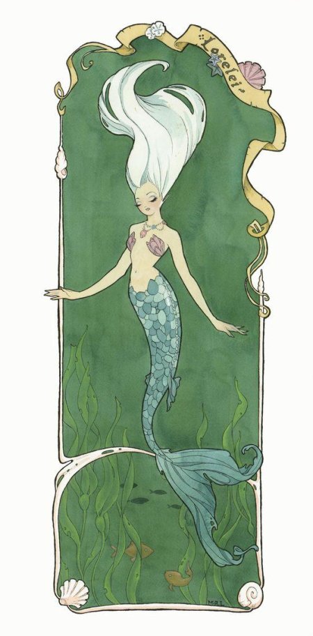Русалка иллюстрация