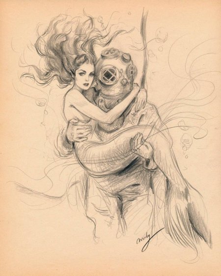 Рисунки русалка