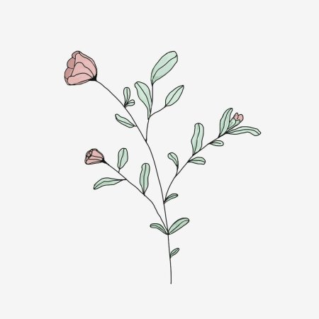 Цветок минимализм рисунок