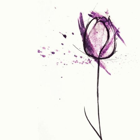 Цветы акварелью маленькие