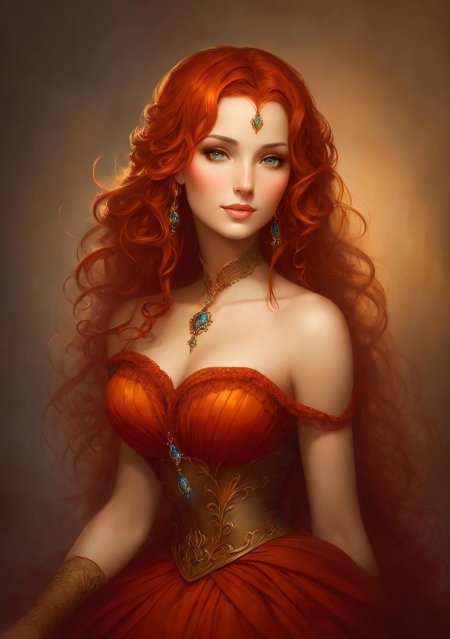 Девушка красивая рыжая