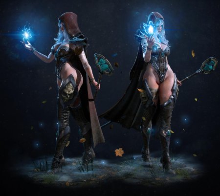 Эльфийка чародейка воительница