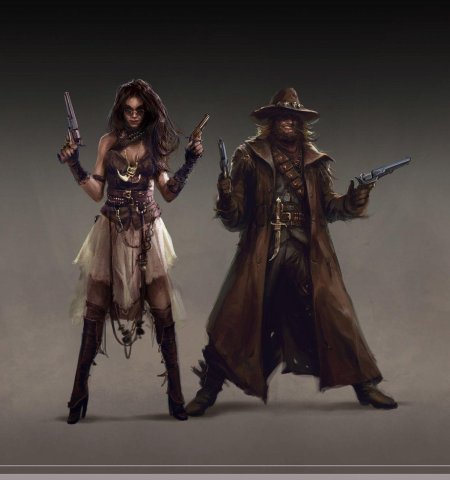 Steampunk wild west арт