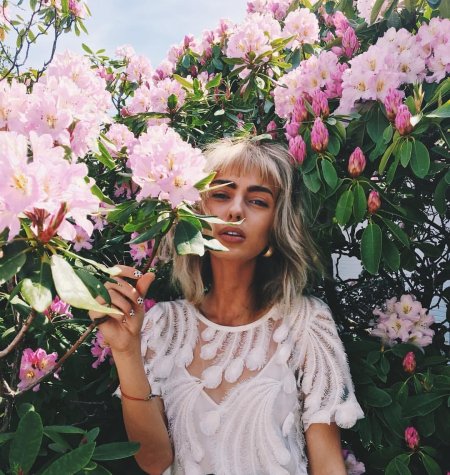 Селфи с цветами