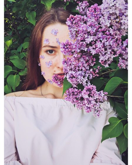 Фотосессия с сиренью