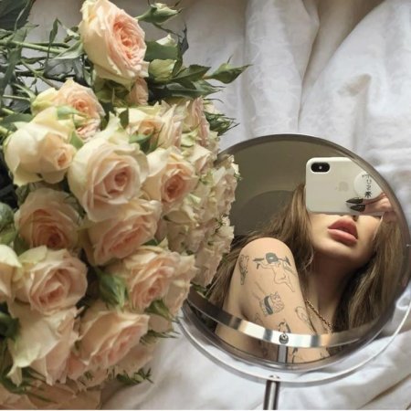 Селфи с цветами