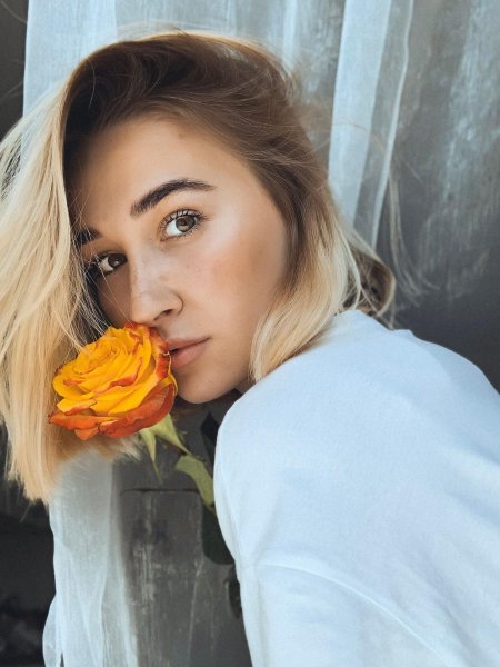 Идеи селфи с цветами