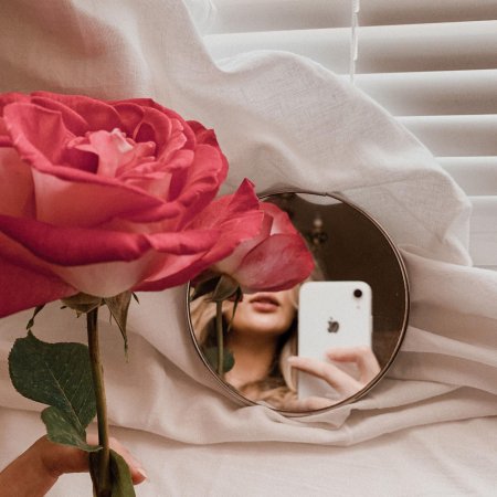 Селфи с цветами