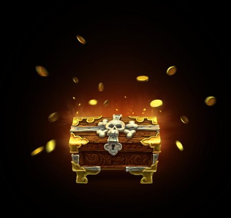 Сундук сокровищ спереди