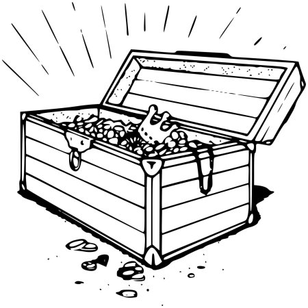 Раскраска сундук