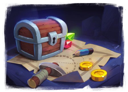 Сундук с сокровищами арт