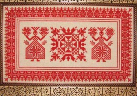 Славянская обережная вышивка макошь