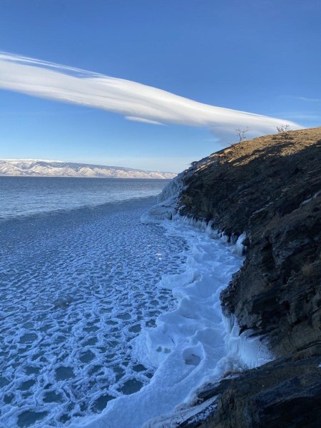 Большое голоустное байкал зима