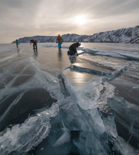 Прозрачный лед байкала ольхон