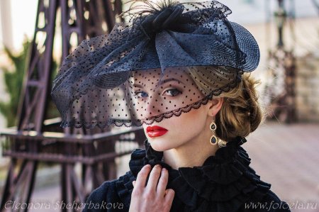 Шляпка с вуалью