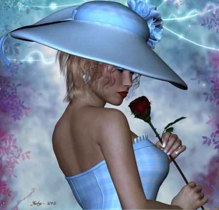 Дама в шляпке