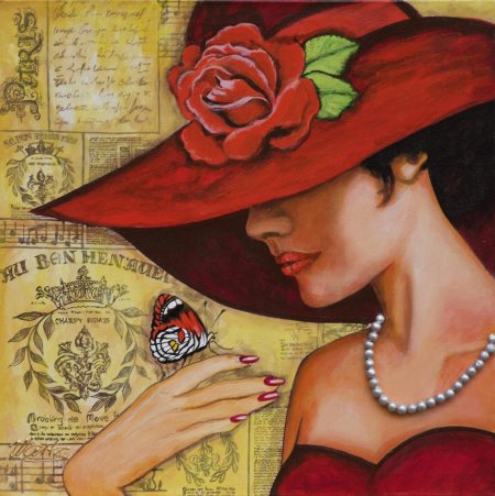 Красивые дамы в шляпках