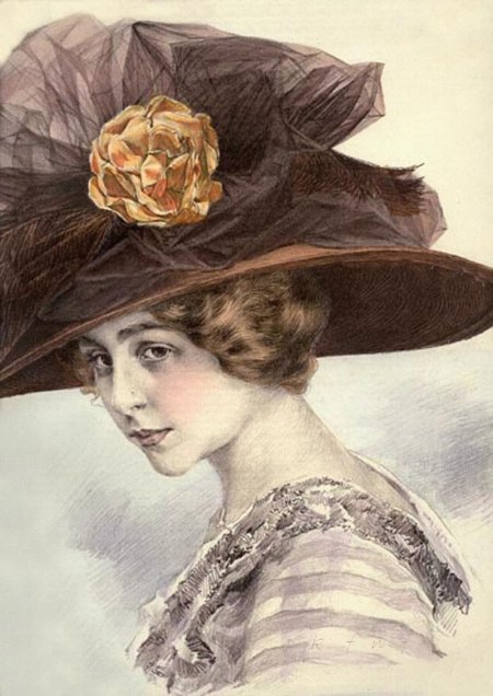 Эдвардианская мода шляпы