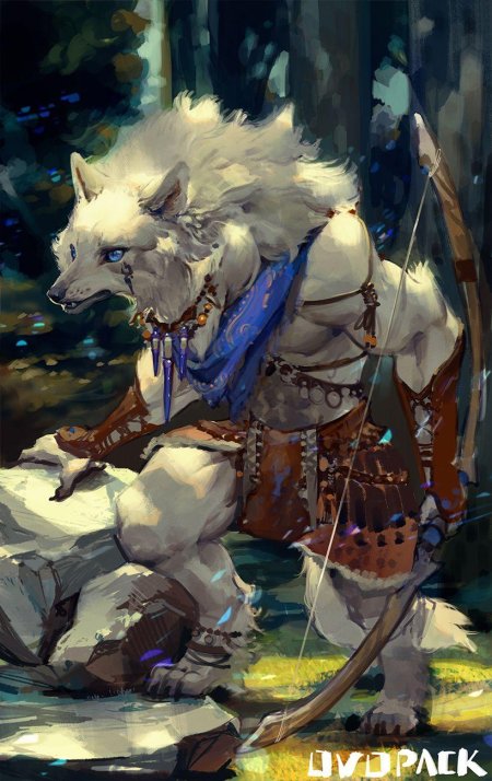 Волк зверолюд воин