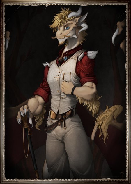 Фурри дракон пират