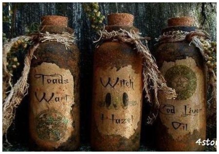 Бутылочки для зелий ведьмы