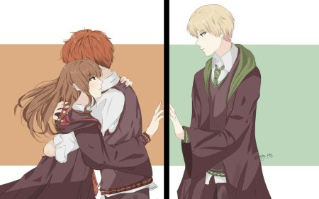 Гарри поттер аниме гермиона и гарри