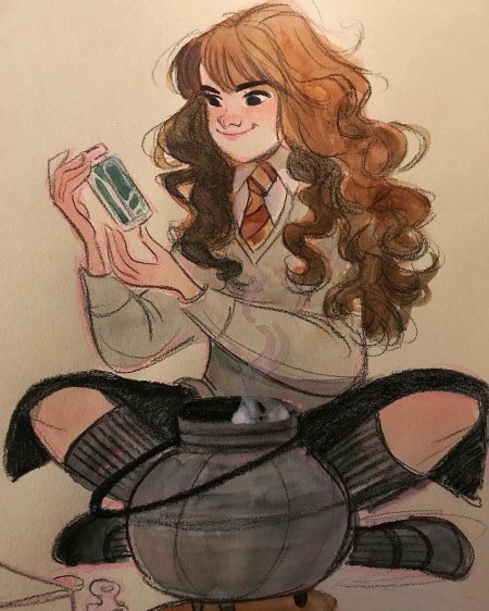 Скетчбук гарри поттер гермиона