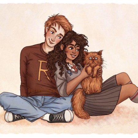 Гарри поттер арт гермиона рон и гарри