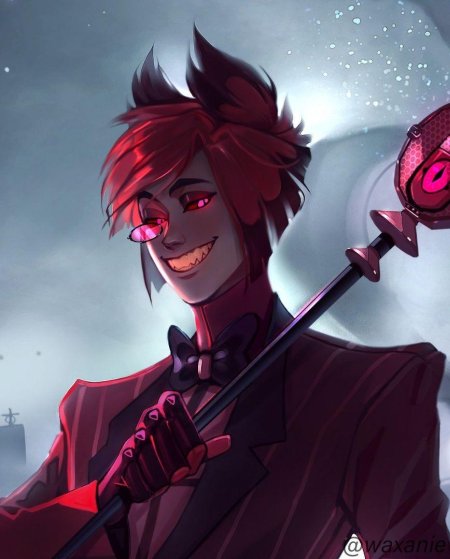 Аластор отель хазбин арт человек