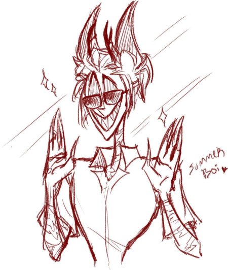 Аластор отель хазбин рисунок