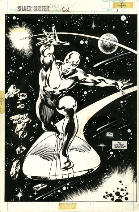 Серебряный серфер комикс космос