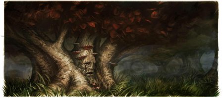 Дремучий лес фэнтези арт