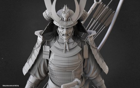 Самурай 3д модель