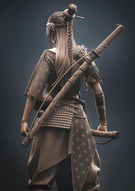 Самурай zbrush