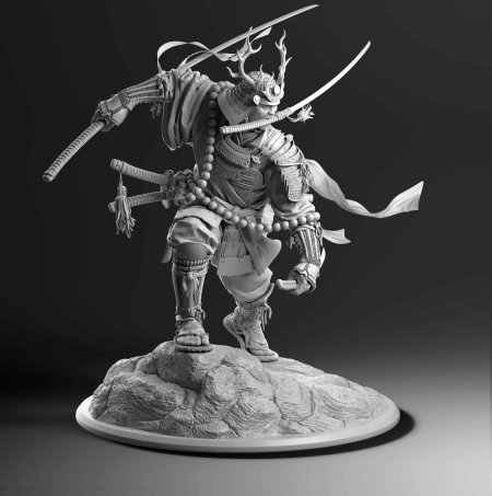 Самурай 3д модель