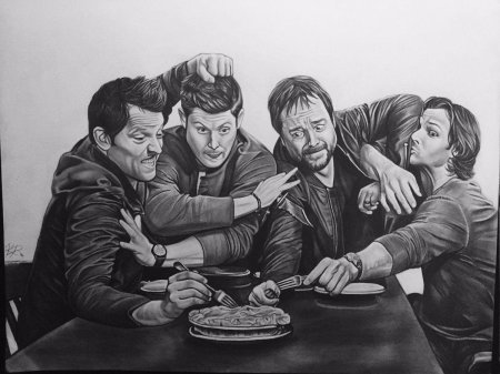 Кроули сэм и дин арт