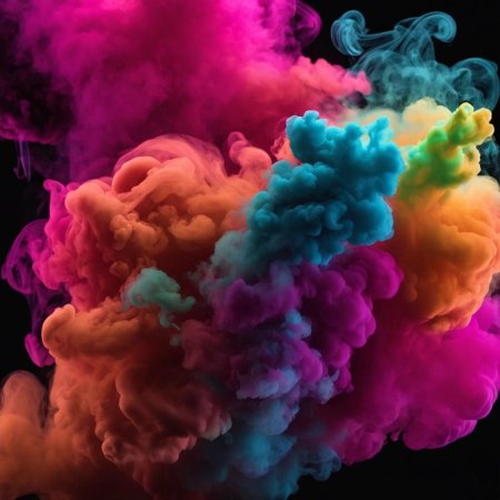 Дым разноцветный