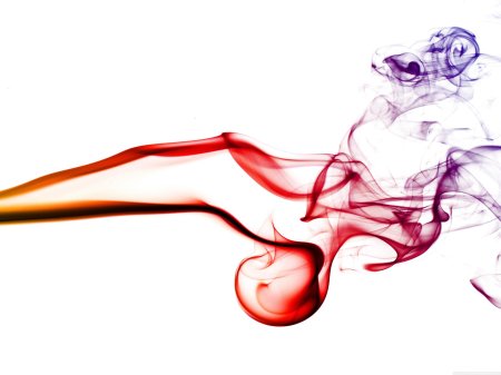 Дым на белом фоне