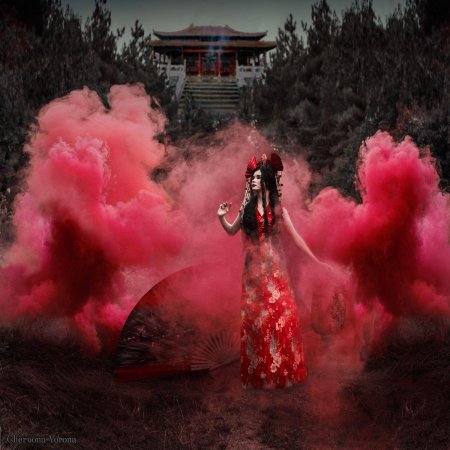 Фотосессия с цветным дымом